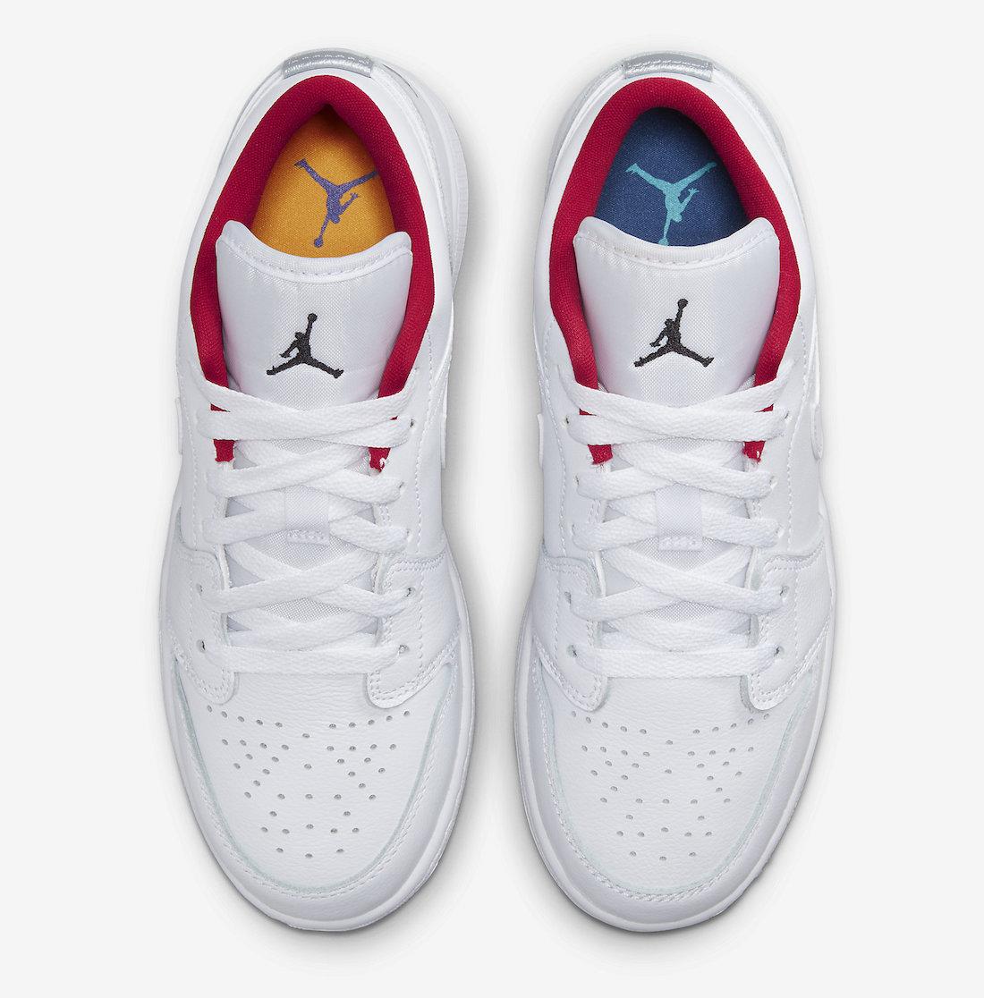 Кроссовки женские Nike 1 'White Gym Red' - 'Mismatched Insoles' (553560-164) - фото 4