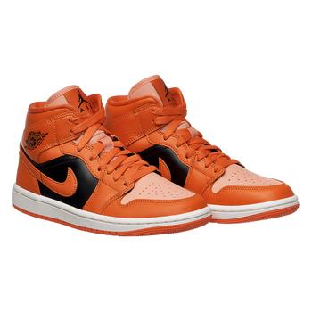 Фото Кроссовки женские Nike Jordan 1 Mid Orange Black (DM3381-600)