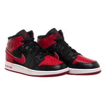 Фото Кроссовки женские Nike Jordan Air Jordan 1 Mid “Bred”(Gs) (DM9650-001)
