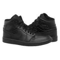 Кроссовки мужские Nike Jordan 1 Mid Triple Black (554724-091) - фото 1