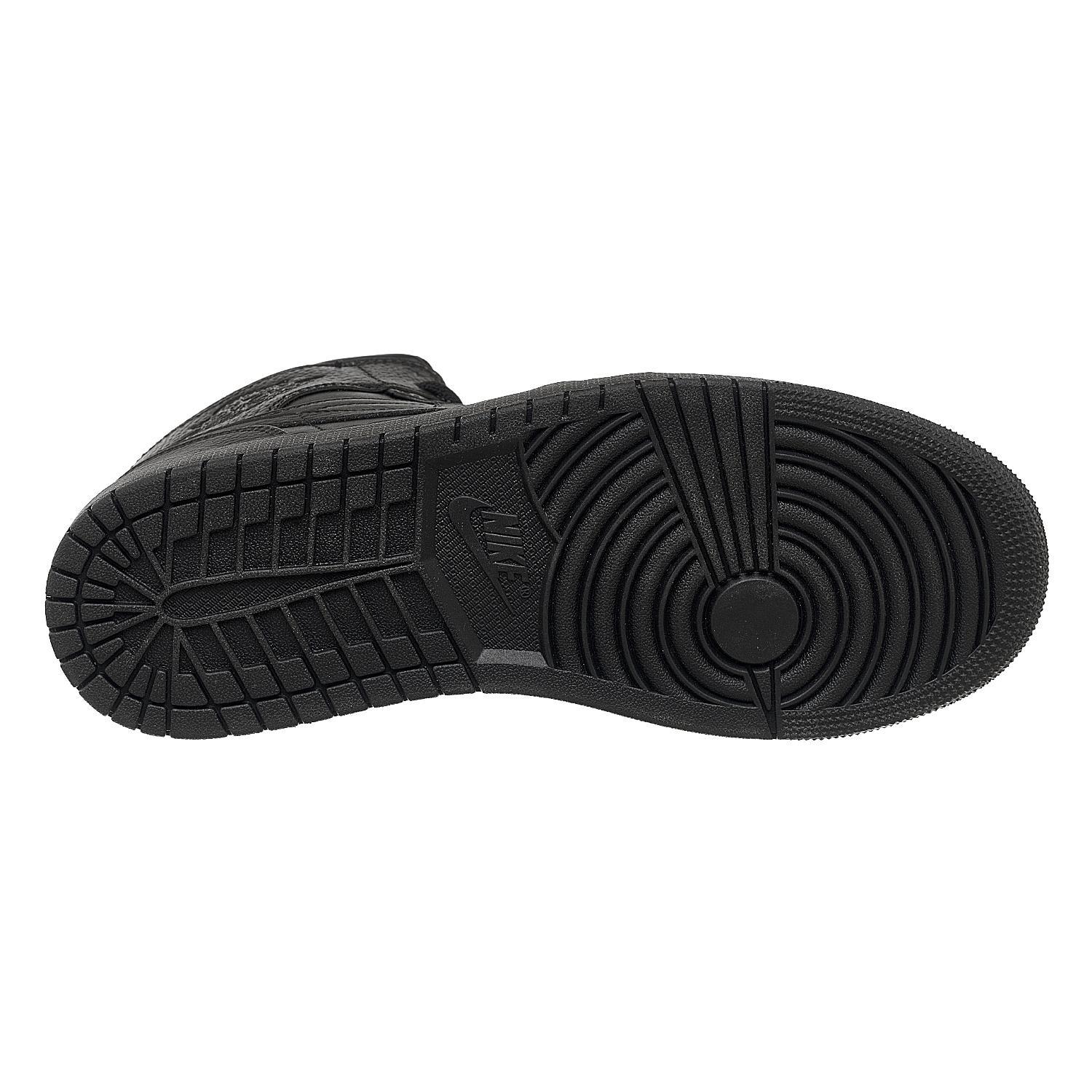 Кроссовки мужские Nike Jordan 1 Mid Triple Black (554724-091) - фото 4
